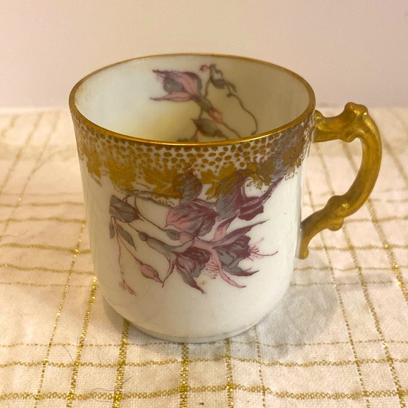 Vintage Limoges Demi Tasse Cup Floral - Picture 1 of 5